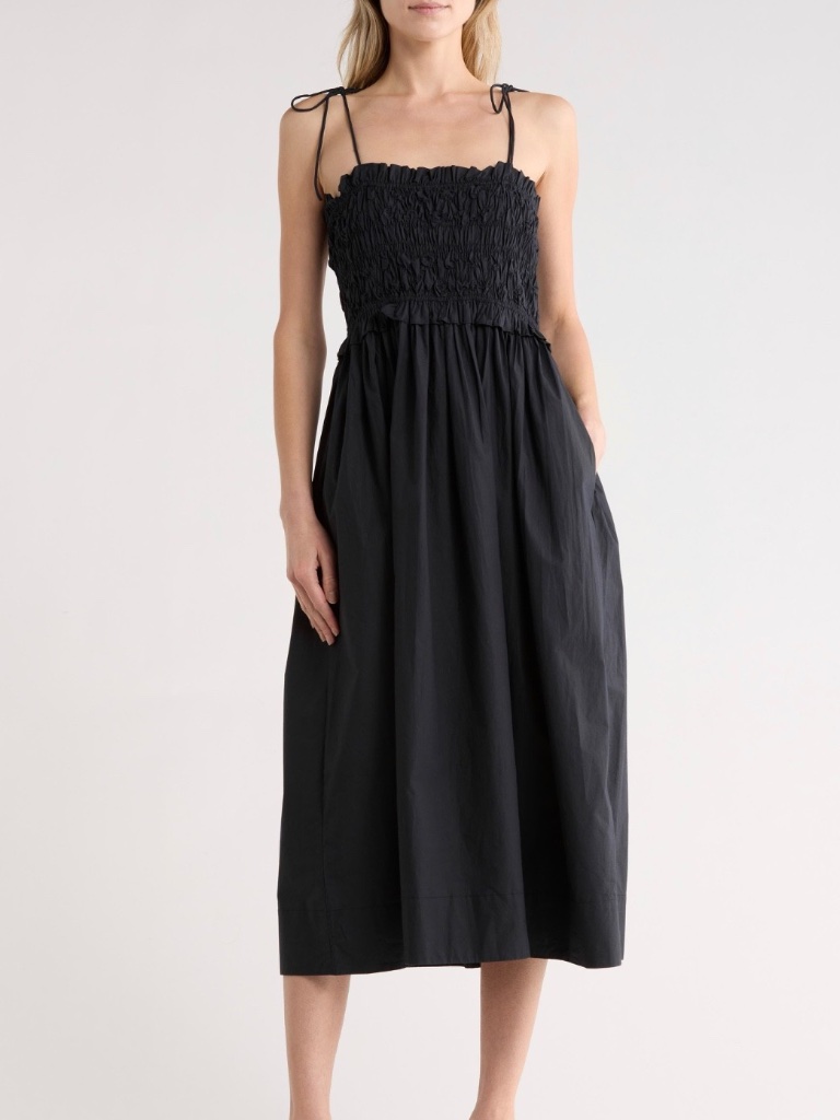 Ulla Johnson Akshara Cotton Dress In Noir Black Size 6